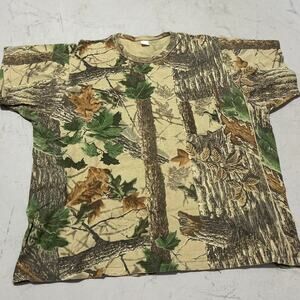 Vintage camo shirt camouflage single Stitch Made in USA pocket tee
